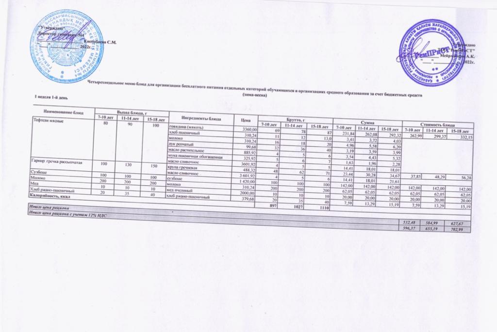 Меню (зима-весна) 4.04.2022г.