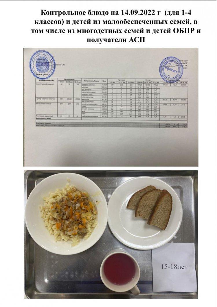 Меню (лето-осень)  3 неделя 3-й день